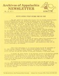 Archives of Appalachia Newsletter (vol. 3, no. 4, 1981) by East Tennessee State University. Archives of Appalachia.