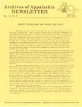 Archives of Appalachia Newsletter (vol. 4, no. 3, 1982) by East Tennessee State University. Archives of Appalachia.
